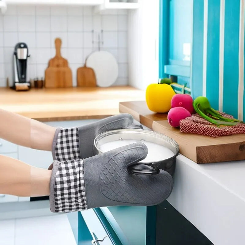 High-Temperature Silicone Baking Kitchen Gloves
