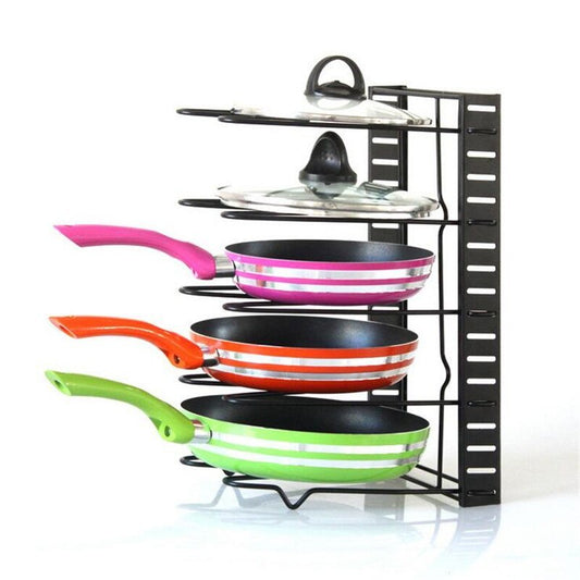 Multi-Layer Extendable Metal Pot Shelf Rack