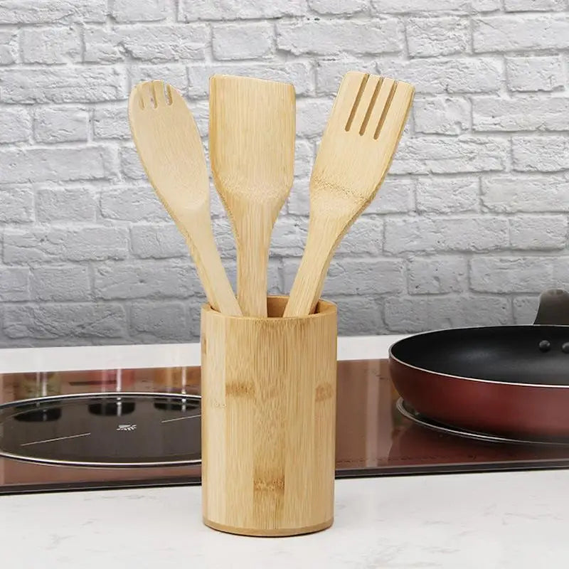 Bamboo and Wood Kitchen Tableware Essentials