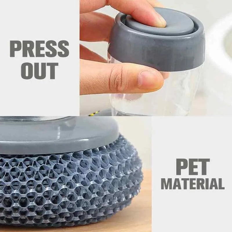 Kitchen Soap Dispensing Palm Brush Cleaner