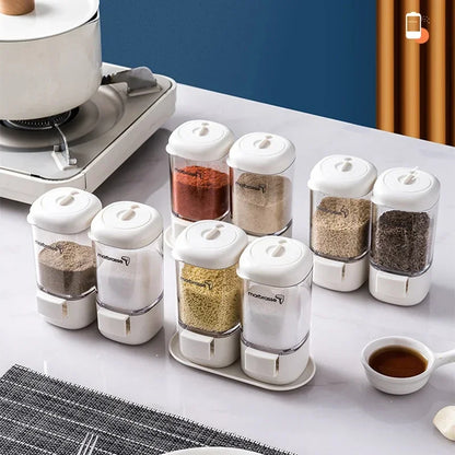Rotary Seal Kitchen Seasoning Jar Set